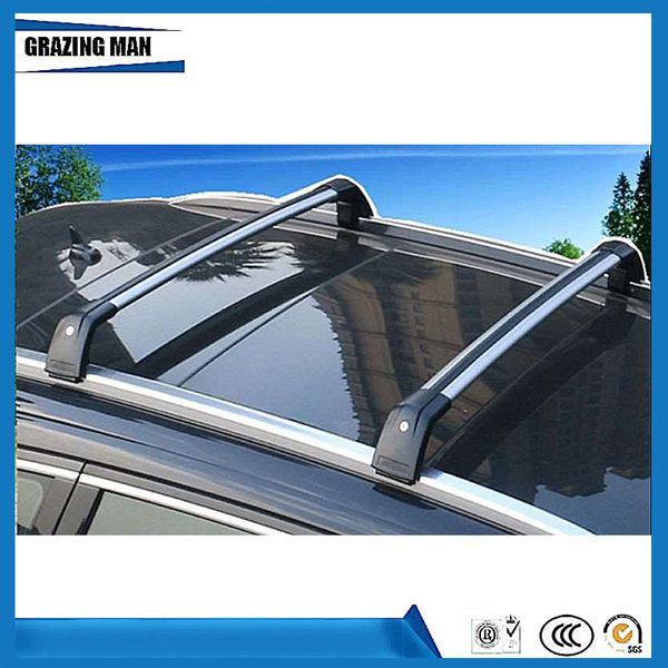 

car accessories 2pcs aluminium alloy roof rack side bars rails cross bar fit for enclave luggage carrier load cargo