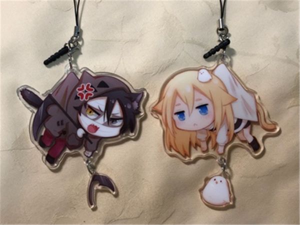 

anime satsuriku no tenshi angels of death zack ray acrylic keychain keyring gift halloween cosplay keychain keyring christmas, Silver