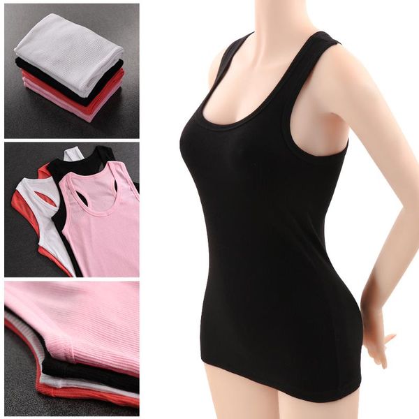 

1pc wild women's sleeveless tank cami no sleeve t-shirt vest women clothing, Black;white