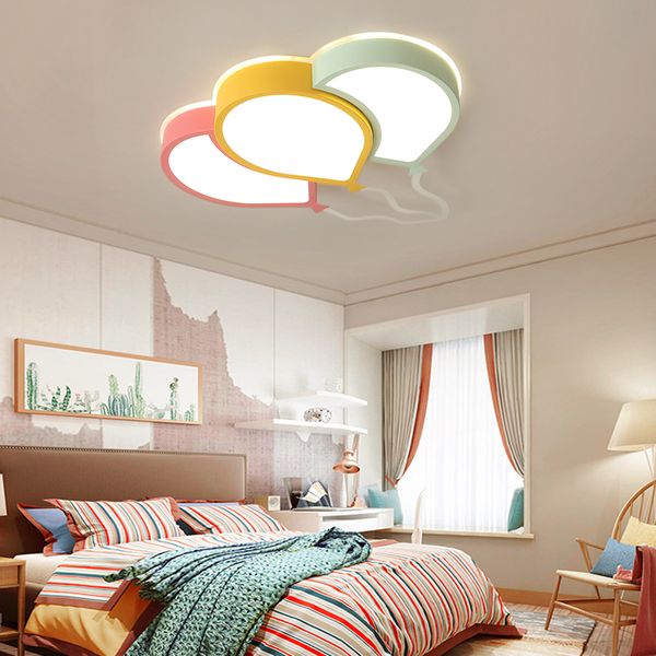 

new modern led ceiling chandelier for bedroom study room children room kids rom home deco pink/yellow/green/ceiling chandelier