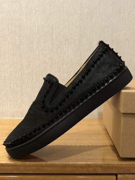 

factory wholesale quality orginal fashion men design sneaker,trainer,brand casual shoes made by original lamb skin ,fast delivery, Black
