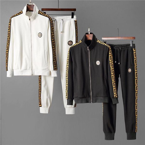 

2020 men's hoodies and sweatshirts sportswear man polo jacket pants jogging jogger sets turtleneck sports tracksuits sweat suits, Gray