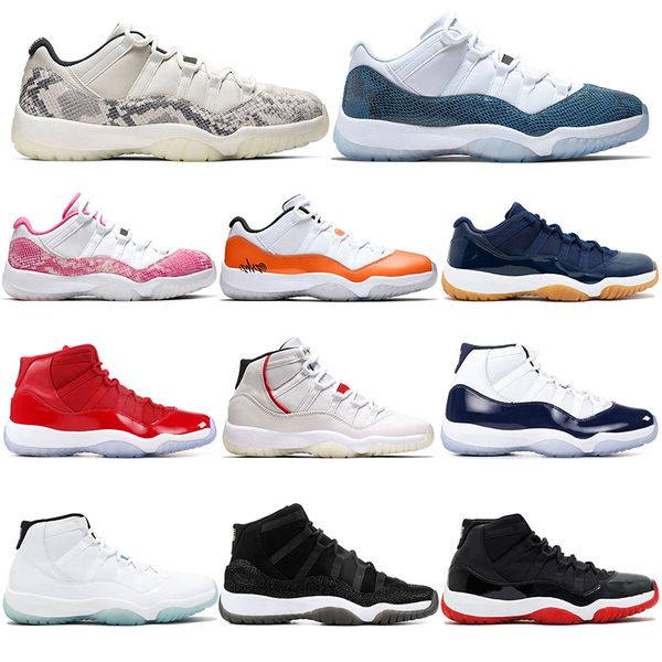 

Air Retro jordan mens basketball shoes 11s LIGHT BONE ORANGE TRANCE PINK SNAKESKIN CONCORD 23 45 Snakeskin womens sports sneakers