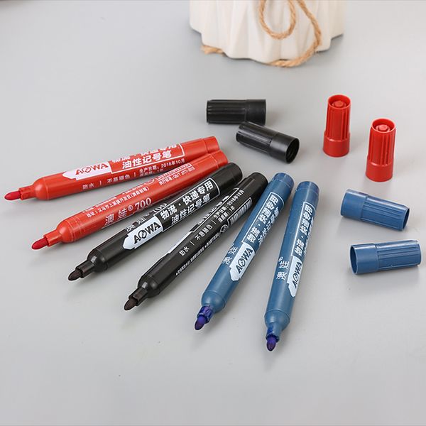 

permanent paint black marker pen oily waterproof for cd paper fabric logistics marker pens graffiti supplies office stationery