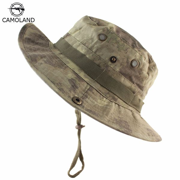 

2018 summer outdoor hunting fishing safari bucket hat camouflage boonie hats nepalese cap hiking sun hat with adjustable strap