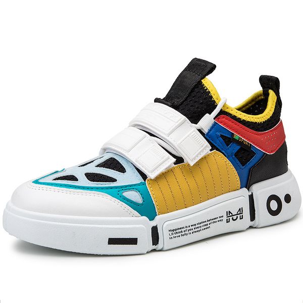

new summer men's shoes breathable mesh sports shoes spring and autumn new men fashion mixed colors wild casual, Black