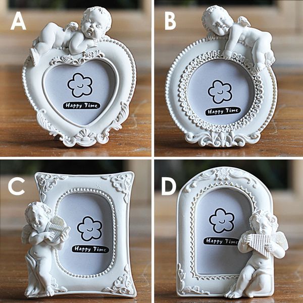 

2 inch cute angel cupids pictures frame european style resin p frame baby boys girls party gift