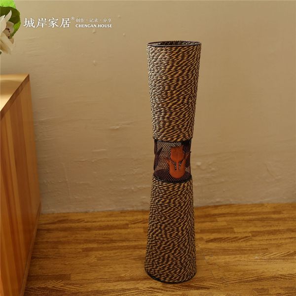 Creative Hand Woven Iron Vase American Country Style Home