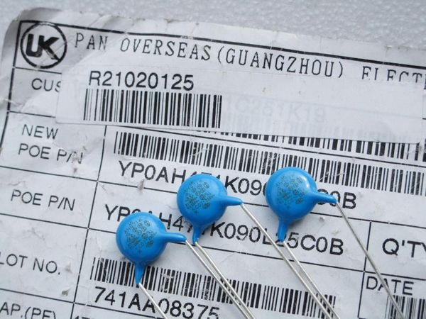 

taiwan lk safety y capacitors ah471k 470pf x1 400v y1 250v feet away from p10mm