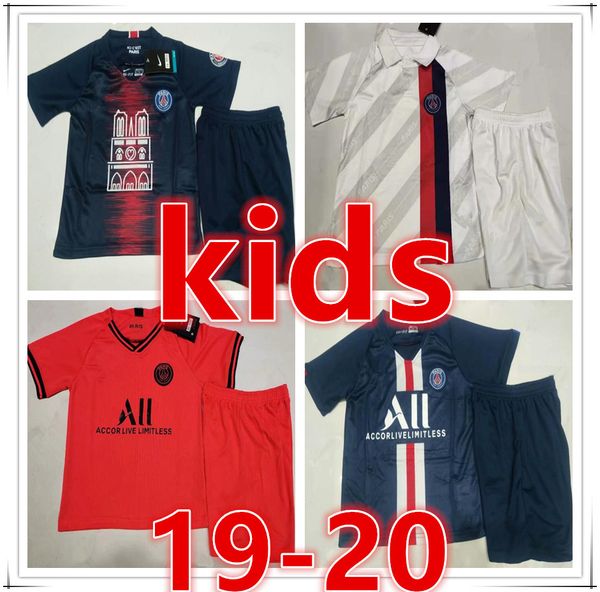 

2019 2020 maillots de foot 19 20 soccer jersey new mbappe germain jersey camisetas football champions shirt kids sets, Black