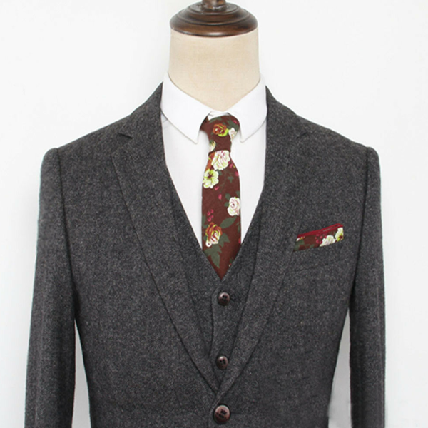 

2020 mens suits tweed 2 piece( coat+vest) notched lapel terno masculino formal men suit slim fit, White;black