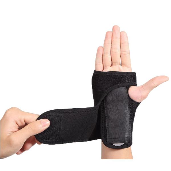 

new sports running steel plate fixed support brace black protects the wrist left, right, Black;red