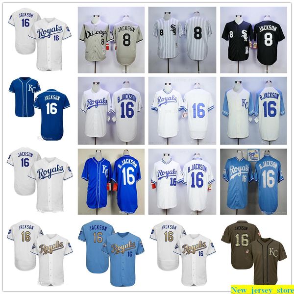 

2019 men women youth baseball jerseys stitched 16 bo jackson white gray grey blue gold green salute to service players weekend jersey, Blue;black