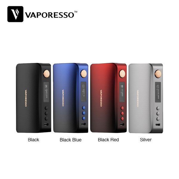 

Vaporesso GEN 220W TC Box MOD 2.5A Питание от двух аккумуляторов 18650 0,91 'OLED-экран Чипсет AXON Режим PULSE Authentics e-cigs