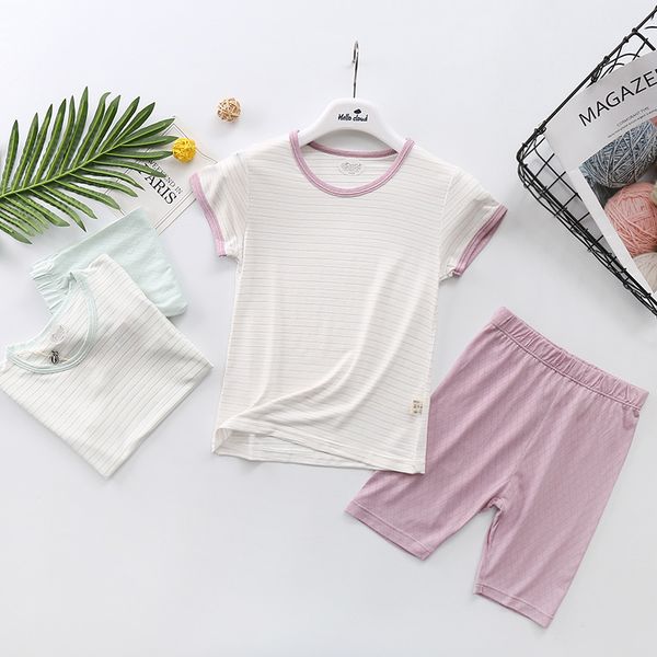 

hello cloud shop 2019 summer children's short-sleeved clothes shorts homewear set air conditioning clothes two-piece set, Blue;red