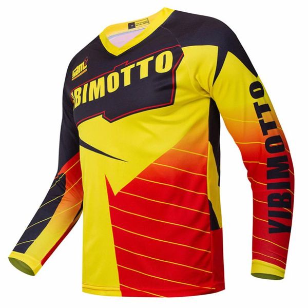 

cycling jersey long sleeves head motorcycle t shirt retro mtb downhill clothing, Black;red