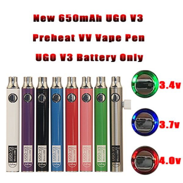 Özel 510 Iplik Pil 650 900 mAh Değişken Voltaj Ön Isıtma Vaper Kalem Kiti Tek Kullanımlık Seramik Bobin Kartuşları için