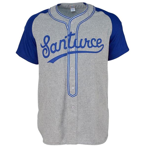 

santurce cangrejeros 1939 road jersey 100% stitched embroidery vintage baseball jerseys custom any name any number ing, Blue;black