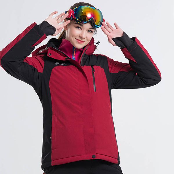 

hiking camping softshell jacket fleece coat women ski jacket outdoors waterproof windproof winter warm veste ski femme