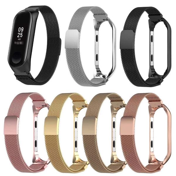 

6 colors metal strap for mi band 3/4 watch straps bracelet screwless wristbands replace wrist strap fitness equipment