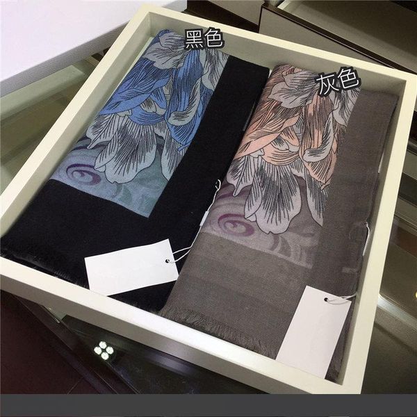 

designer scarf luxury scarf cashmere wool luxury designer scarf shawl silk Ã©charpe Ã©charpe de crÃ©ateur size110x190 100% cashmere, Blue;gray