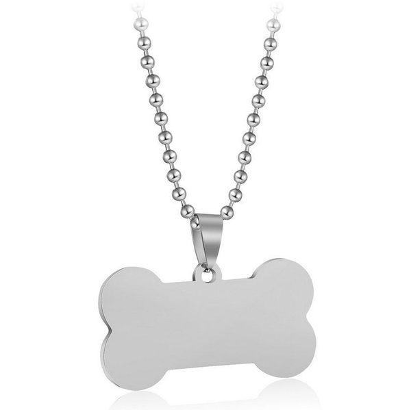 

dog tag necklaces jewelry brief new fashion electroplated pendant necklaces gold silver heart circle square stainless steel necklaces