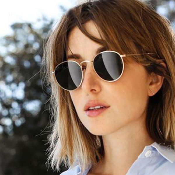

rmm 2018 wholesale super value sunglasses retro round sunglasses women's brand designer ladies alloy mirror, White;black