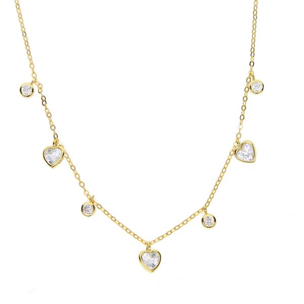 

valentines gift lovers girlfriend gift heart cubic zirconia sparking heart charm 925 silver choker dainty fashion necklace