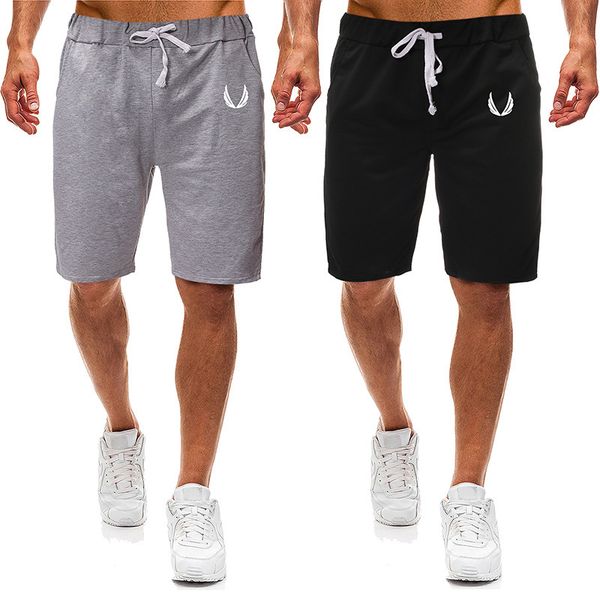 

mens designer shorts simple printed casual pants, Black