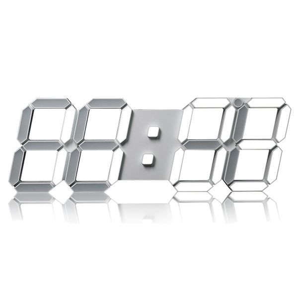 

large modern design digital led skeleton wall clock timer 24/12 3d