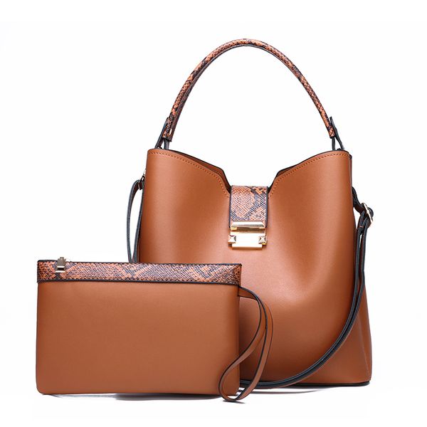 

2 sets leather casual tote sac purses and handbags luxury handbags women bags designer ladies shoulder hand bags for women