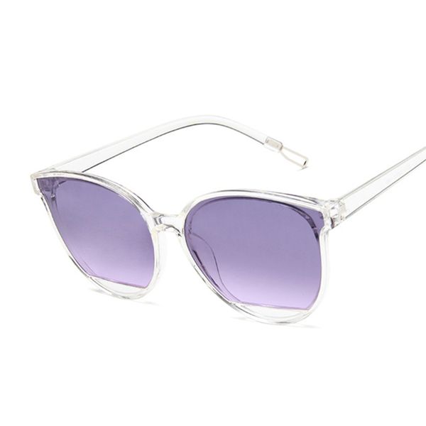 

new classic oval red women sunglasses female vintage luxury plastic brand designer cat eye sun glasses uv400 fashion, Blue