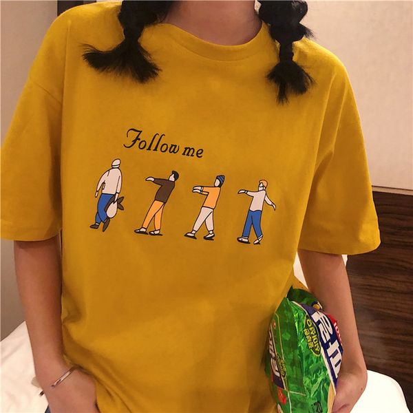 

Februaryfrost New Women Loose Korean Short-sleeved T-shirt Students Harajuku Fashion Bf Girls Summer Korea Style T shirt Tops