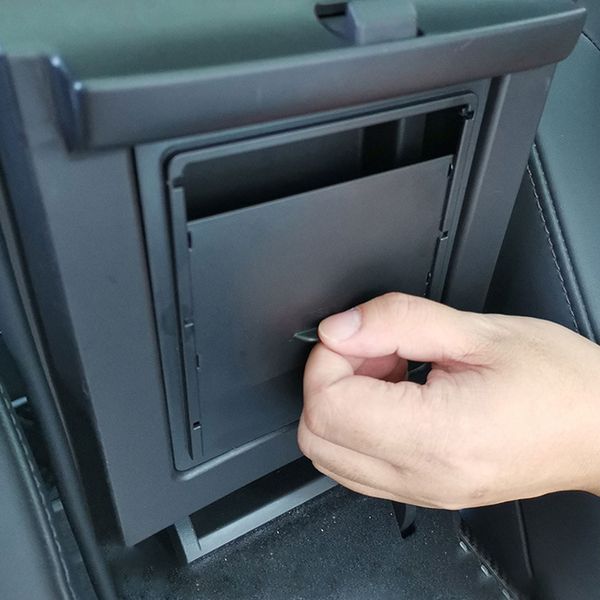 

abs cards vehicle gear shift holder tidying tray center console auto storage box car armrest interior for model 3