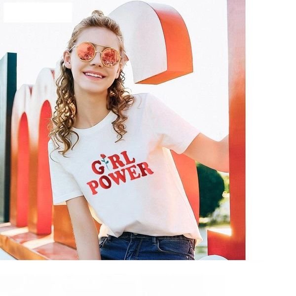 

summer 2017 fashion design t-shirt clothes kawaii girl power t shirts women t shirt for women crop womens clothing harajuku pugs nv51-f, White