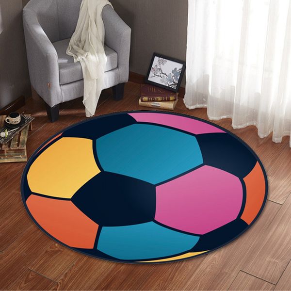 

Ba ketball circular printing carpet itting room tea table chair cu hion non lip carpet floor mat 12 tyle ljj 111