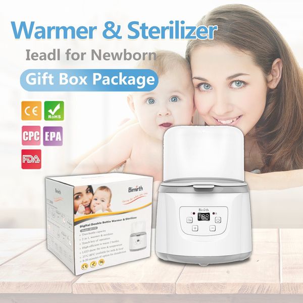 

5 in1 milk warmer heater universal double bottle sterilizer for breast milk feeding baby food intelligent thermostatic system