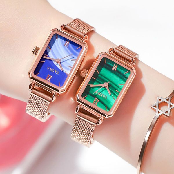 

мода дамы простой rectangule женщин браслет часы водонепроницаемые творческой личности часы кварцевые наручные часы часы montre femme, Slivery;brown