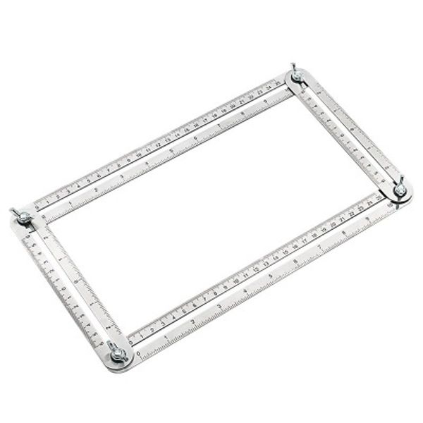 

four-fold ruler stainless steel four-folding ruler, stainless steel four-fold ruler, any angle ruler, multi-function four-fold ruler