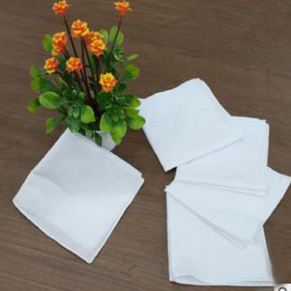 

24pcs 29cm*29cm children's cotton pure white handkerchief, Blue;purple