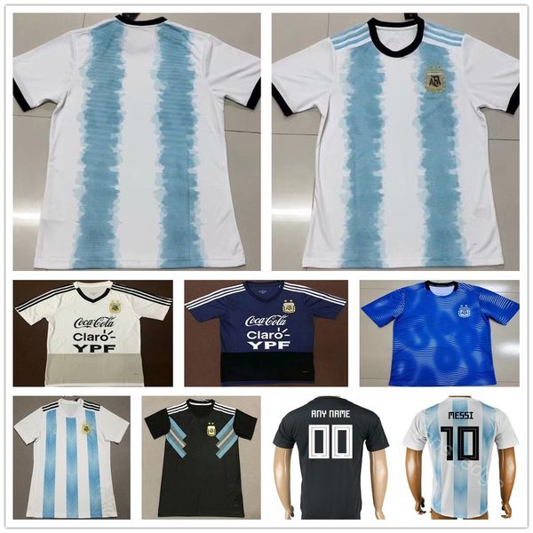 

2019 2020 argentina soccer jerseys 10 messi maradona kun aguero higuain di maria dybala icardi otamendi custom 19 20 home football shirt, Black;yellow