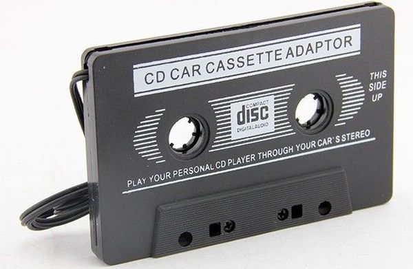 Adaptador de Cassete de Áudio de Carro de 3.5mm Universal Cassete de Cassete de Áudio Estéreo Adaptador para MP3 Player Telefone PRETO