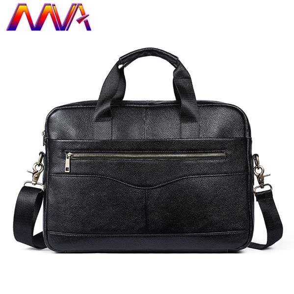 

mva soft leather men`s briefcase selling casual men leather handbag women briefcase genuine men shoulder bag