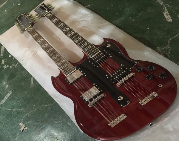 

Shippingcu tom jimmy page 12 6 tring 1275 double neck led zeppeli page igned aged wine red body electric guitar