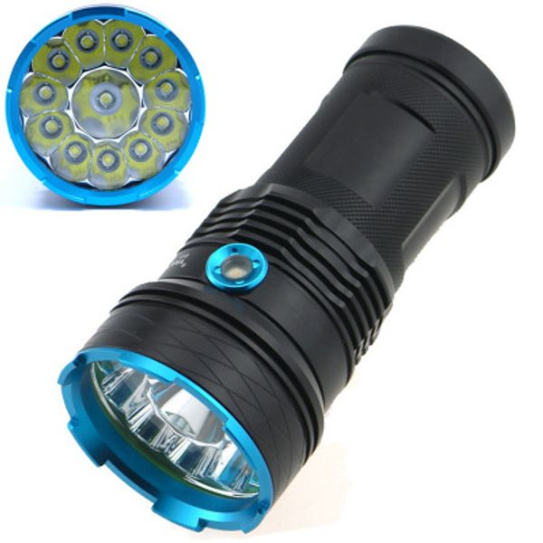 Hot Potente 10000 Lumen XM-L T6 Torcia a Led Impermeabile 12 Led 3 Modalità Torcia Lanterna Portatile Flash Light