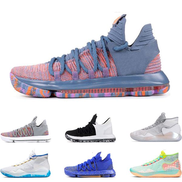 

2020 mens basketball shoes kd 10 12 eybl 90ss kid warriors home wolf grey university red finals sports sneakers trainers size 7-12