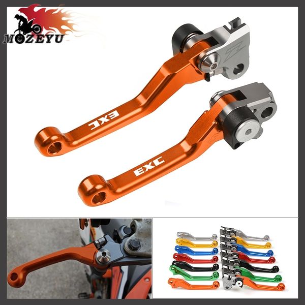 

cnc motorcycle dirt bike flex pivot brake clutch levers motocross for 125 200 250 300 400 450 500 530 exc six days