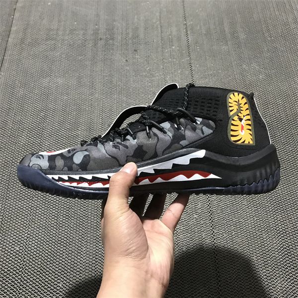 

Hot Sale DAME 4 BA PE BLACK CAMO AP9975 Basketball Sneakers,Fashion Men Women Panton Msilve Cblack Damian Lillard Running Shoes With Box