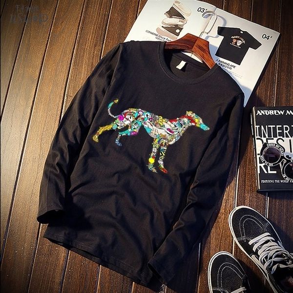 

2020 pure cotton t shirt greyhound dog minimalist quotes printed long sleeve fashion casual amp; tees brand clothing, White