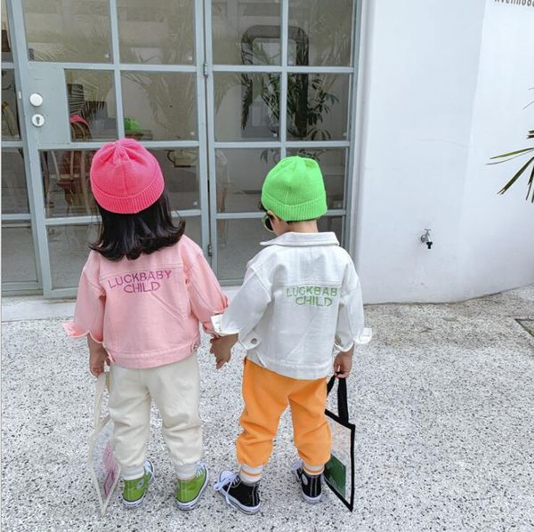 

2020 new arrival girls boys coat spring full sleeve fashion kids jacket 1-6 years pp970, Blue;gray